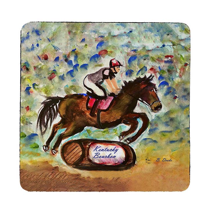 Lot de 4 montagnes à cheval Kentucky Bourbon pour la vente par Betsy Drake Interiors