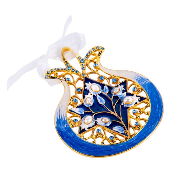 STP - Wholesale Wall Sign - Handcrafted Jeweled Pomegranate Ornament in Gift Box