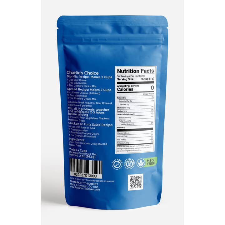 To Market- To Market - Dips & Spreads - Wholesale Dip - Charlie's Choice - Dip Mix