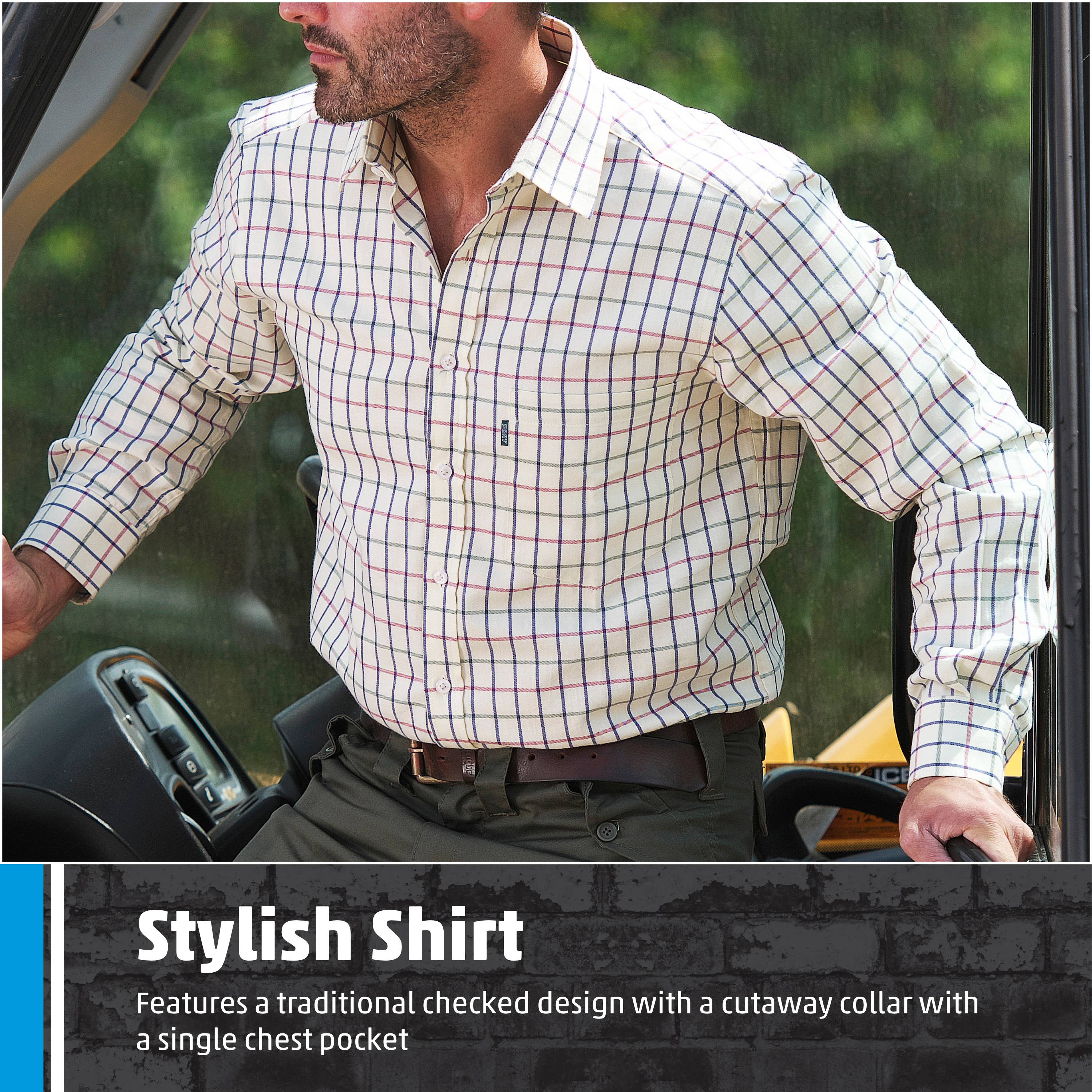 Blue Fort Melton Shirt, 100% Cotton, Breathable, Classic Fit for wholesale on Faire3