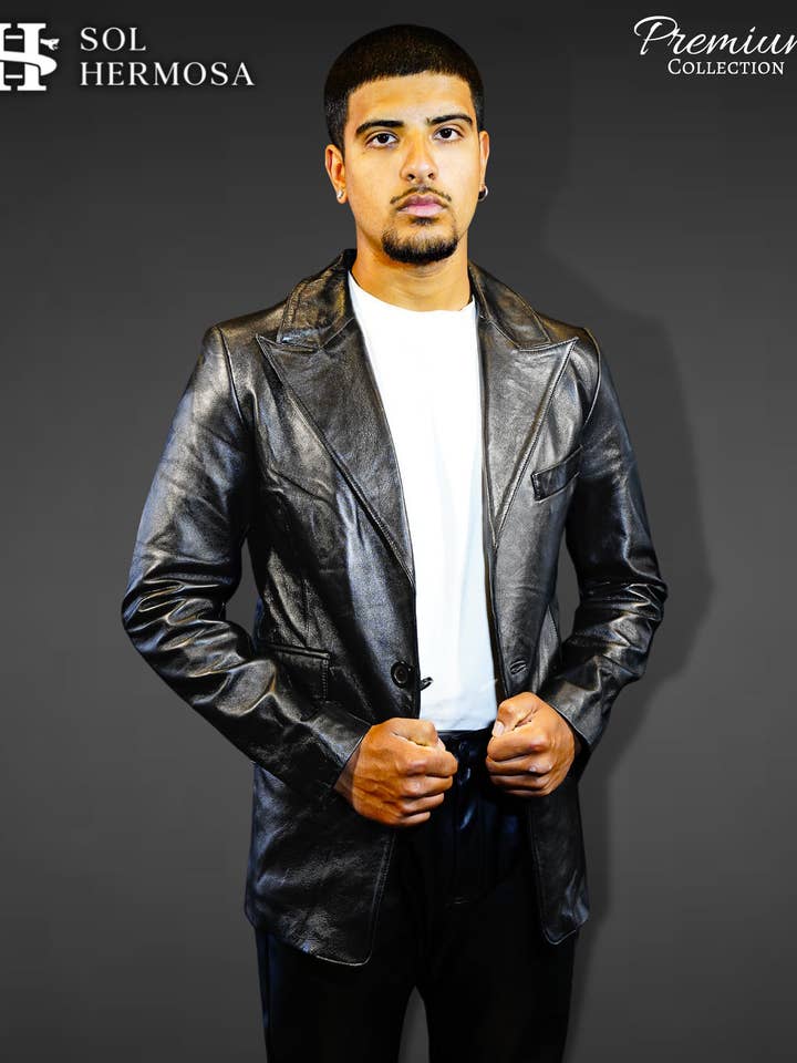 Fernandez Hades Mænds ægte læderjakke for engroshandel hos Sol Hermosa