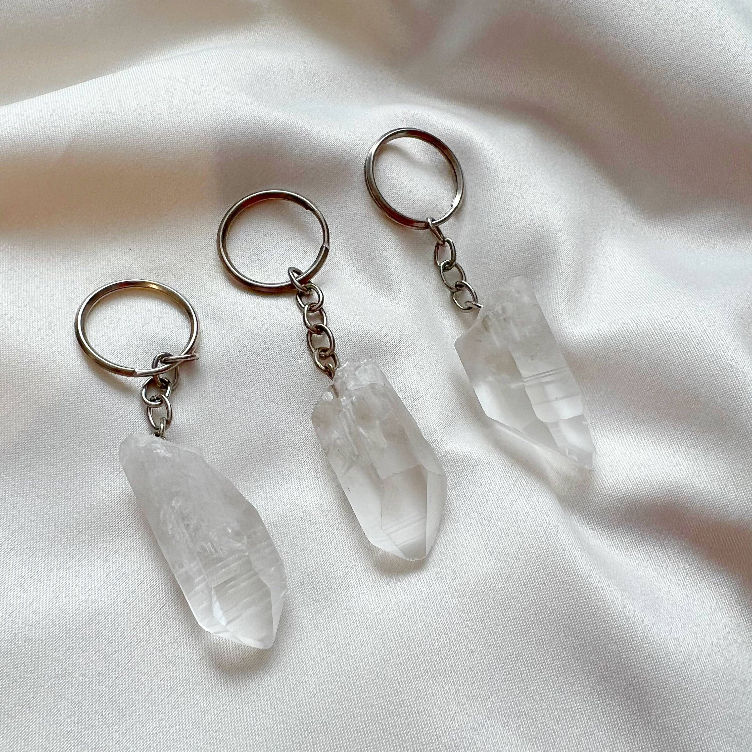 Wild Moon Artistry - Wholesale Keychain - Unisex - Lemurian Quartz Point Keychain0