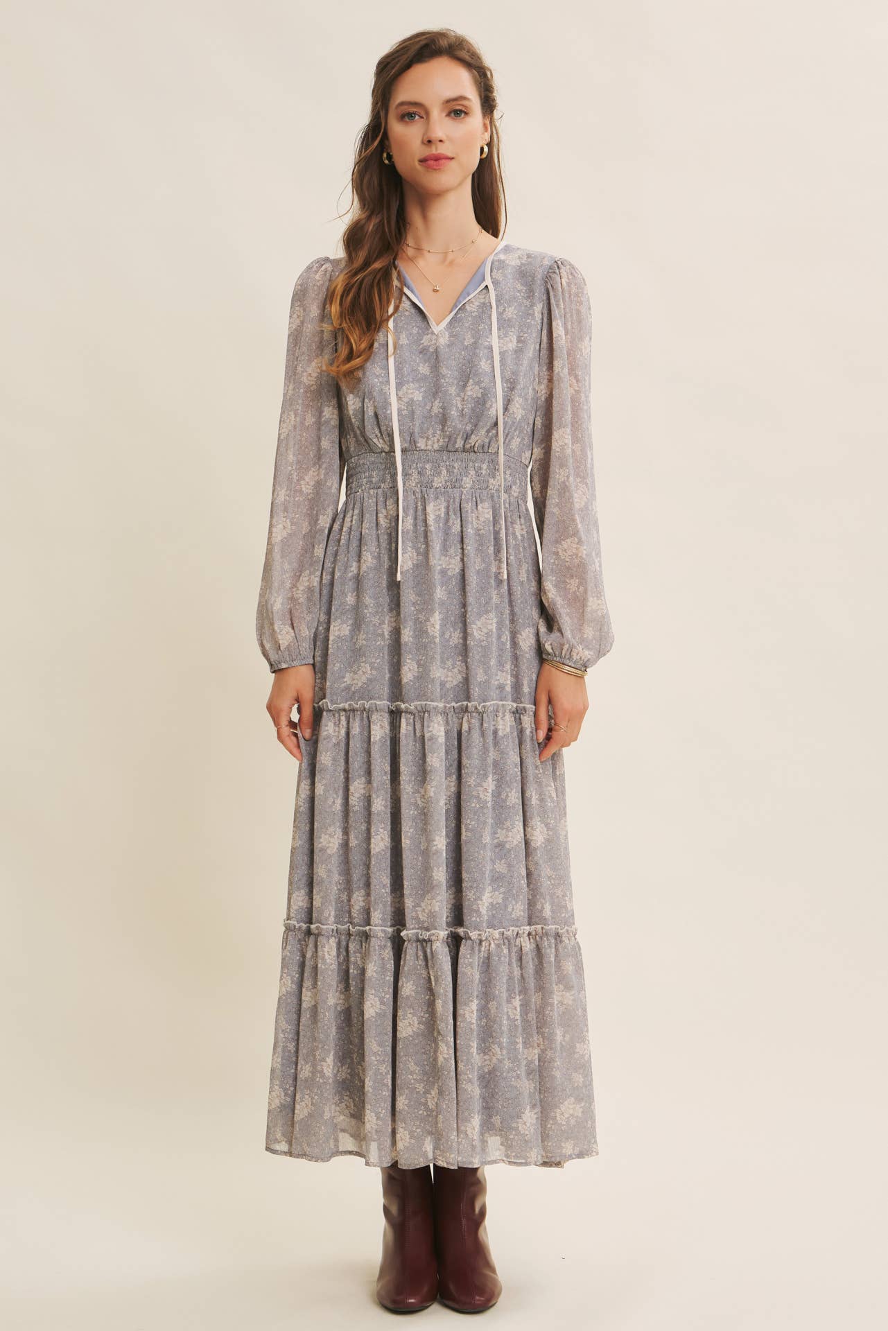 in february - Wholesale Dress - Women's - DELICATE ROMANTIC SHEER FLORAL MAXI DRESS12