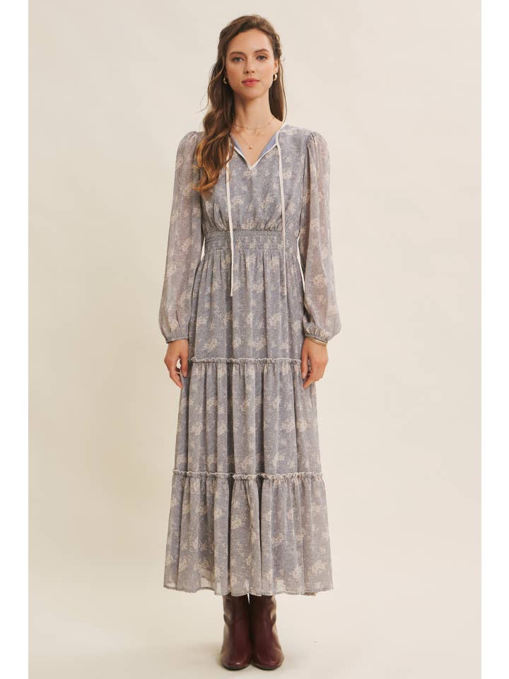 in february - Wholesale Dress - Women's - DELICATE ROMANTIC SHEER FLORAL MAXI DRESS12