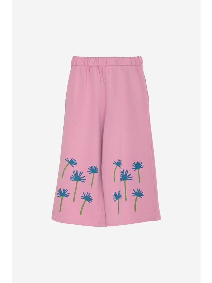 OXOX CLUB - Wholesale Pants - Kids - ORGANIC COTTON CORNFLOWER WIDE-LEG PANTS