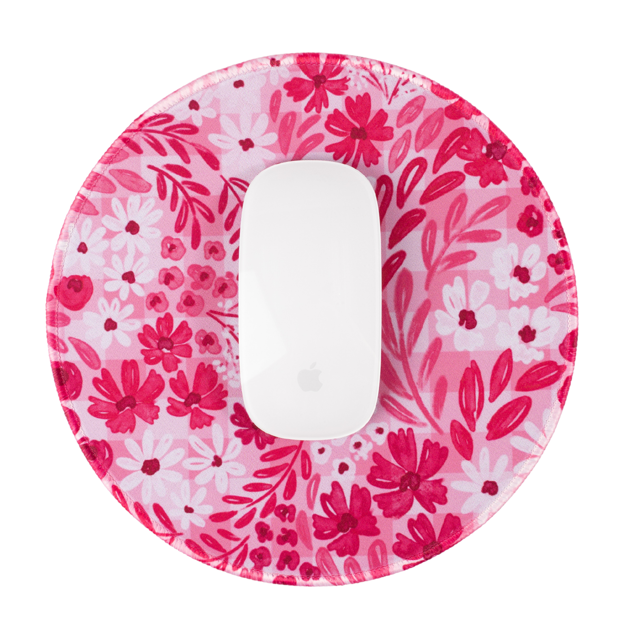 Elyse Breanne Design – wholesale Mousepad/trackpad – Pink Floral Gingham Mousepad1