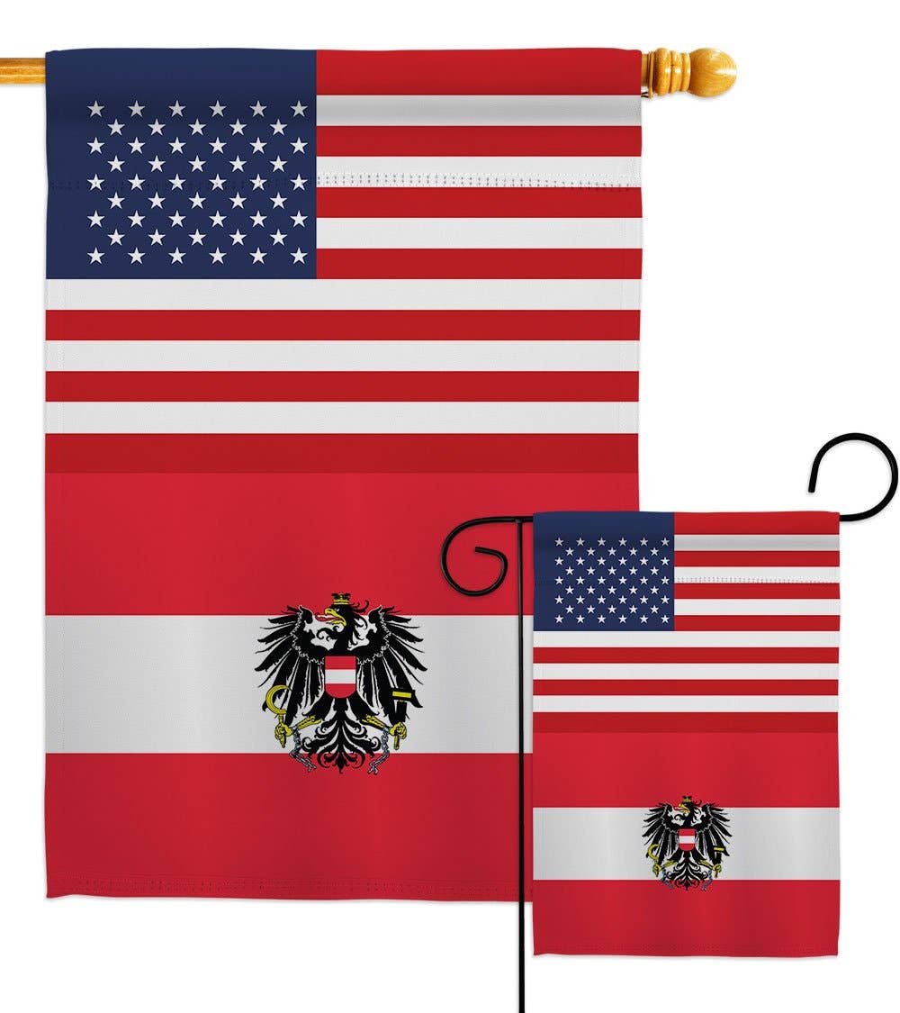 Two Group Flag Co - Vente Drapeaux - Autriche avec Eagle US Friendship Regional Nationality drapeau des États-Unis3