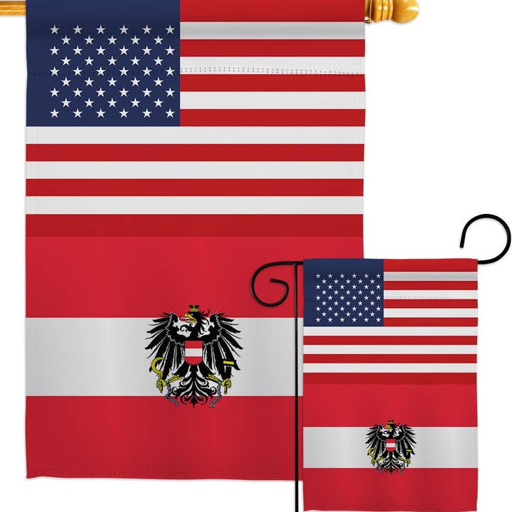 Two Group Flag Co - Vente Drapeaux - Autriche avec Eagle US Friendship Regional Nationality drapeau des États-Unis3