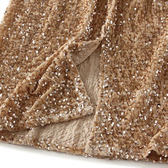 Rosa Clothing - Wholesale Skirt - Women's - Christmas Sequin column skirt with back slit - one size30