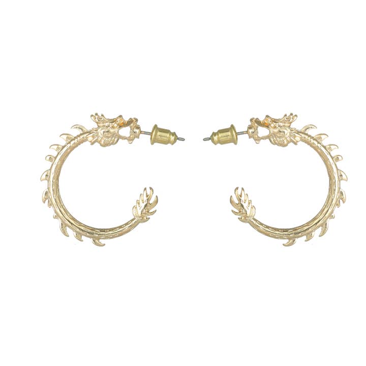 Emilie collection - Vendita all'ingrosso Orecchini a cerchio - Orecchini drago d'oro