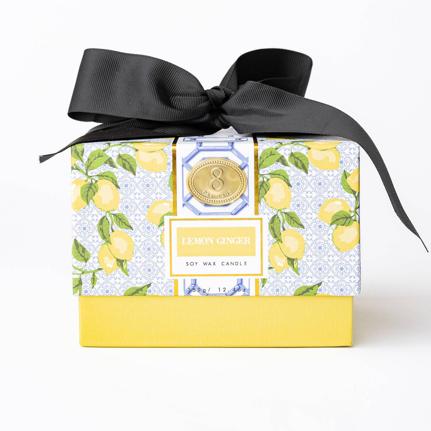 8 Oak Lane - Wholesale Votive Candle - Lemon Ginger 3-Wick Boxed Soy Wax Candle2