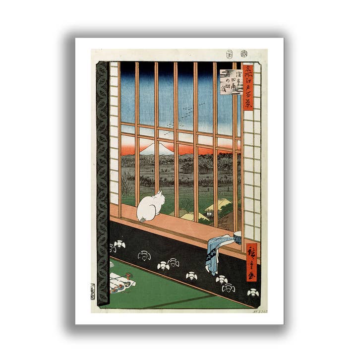 Fine art print Asakusa Ricefields unframed wall art for wholesale by Go To Design