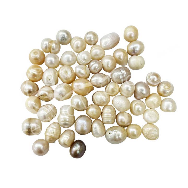 Oceanic Linkways Inc - Wholesale Spiritual Stone/Crystal - (GRAM)SPECIMEN - PEARLS, REAL (BAG OF 100 GM) 10-17 MM