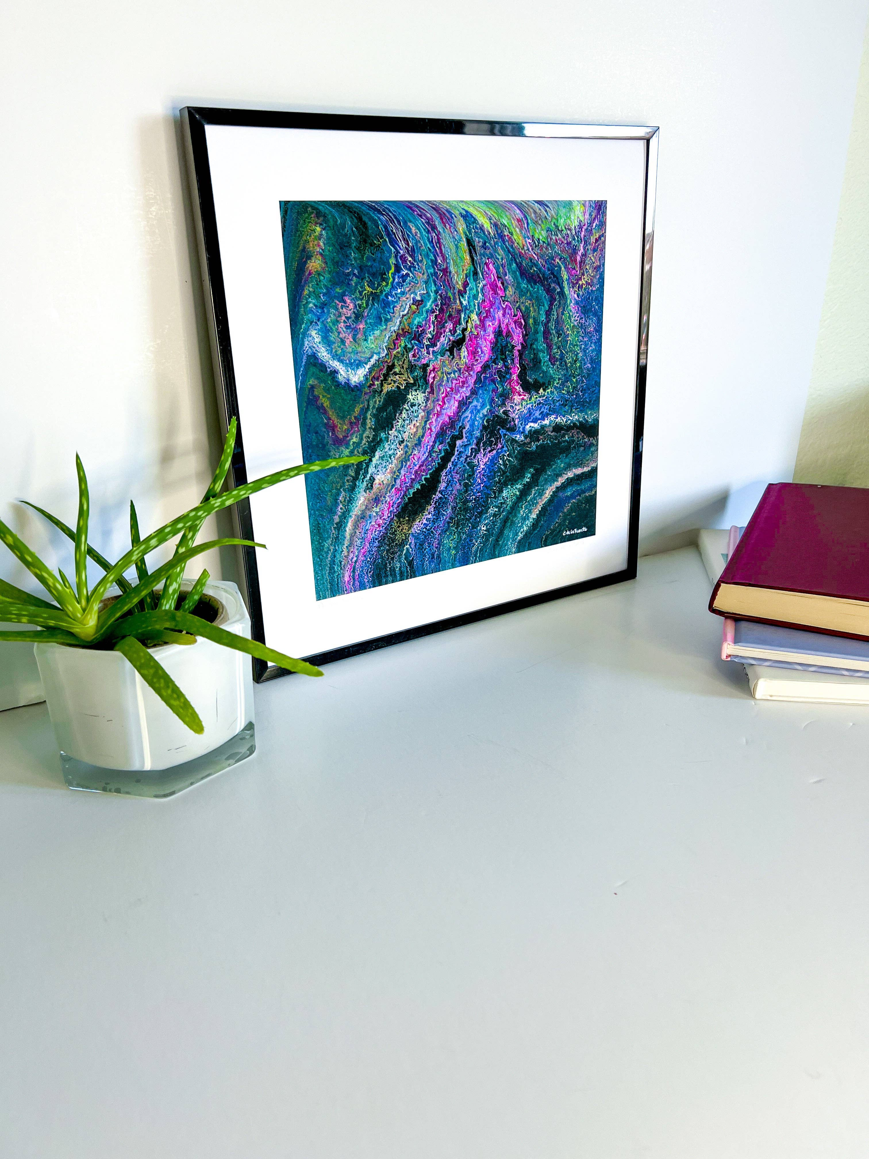 Clara de la Fuente Artist - Wholesale Art Print - Abstract Northern Lights Aurora Celestial Sky  Print Premium13