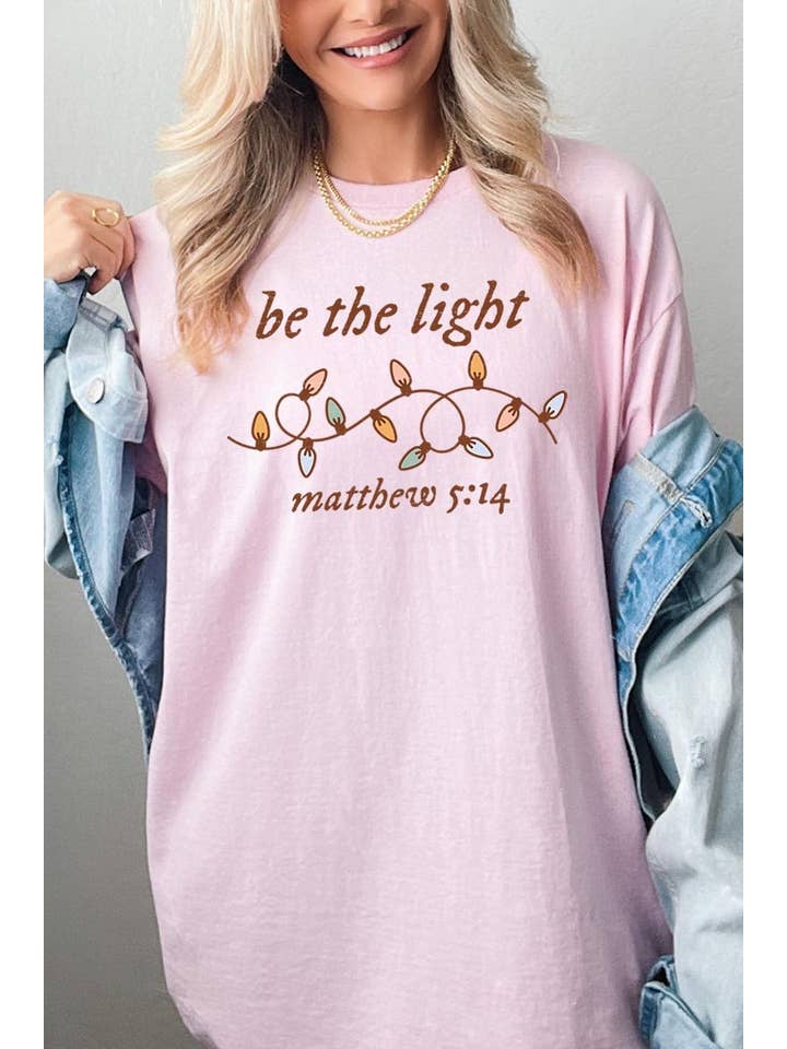 COLORBEAR - Wholesale T-shirt (graphic) – women's - Be the Light Christian Graphic Heavy Cotton Tee18