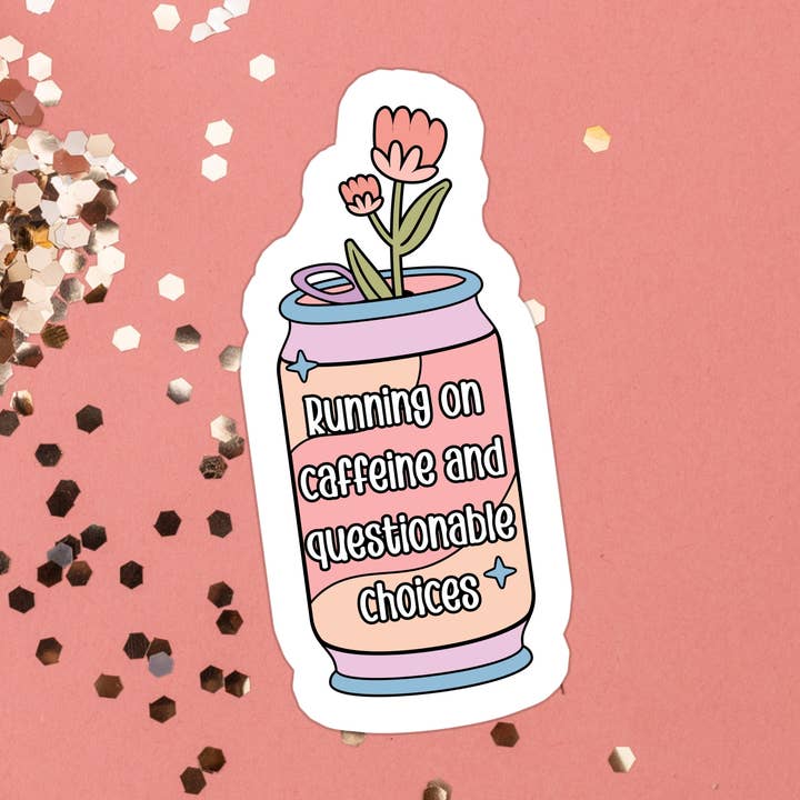 Stickers+ X Ashley Bexar - Wholesale Sticker - Coffee Funny Caffeine Iced Coffee Waterproof Vinyl Sticker0