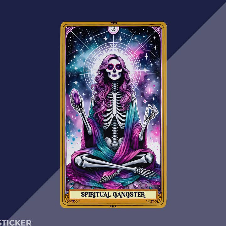 Spiritual Gangster Sticker 4" Glossy or Holographic for wholesale by BachFetti