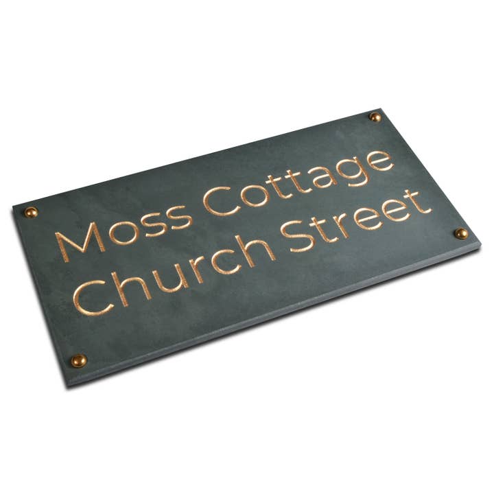 Green Slate House Sign, Address Plate, Handcrafted Engraved for wholesale by The House nameplate company