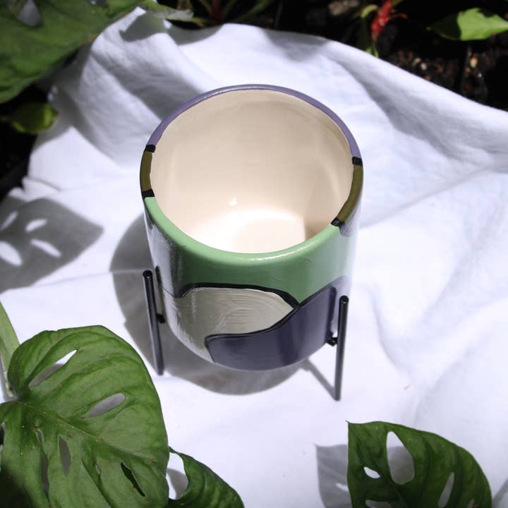 Pepper Palm - Wholesale Plant Pot - Small Cylinder Planter | Design: Haze