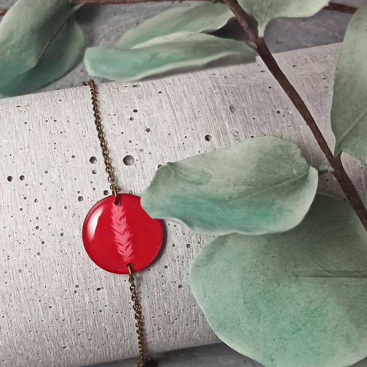 Sully bracelet — feather 0952 for wholesale by une Hirondelle sous le Tilleul