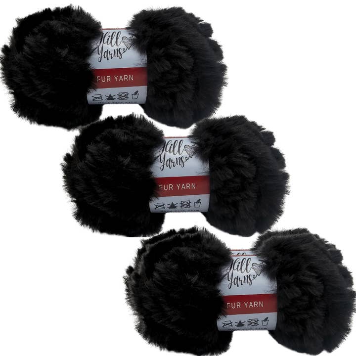 Hill Hjem - Wholesale Yarn - Fur Yarn Midnight