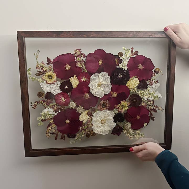 Classic Reds Pressed Floral Frame - 16x20 for wholesale by Ever Be Floral