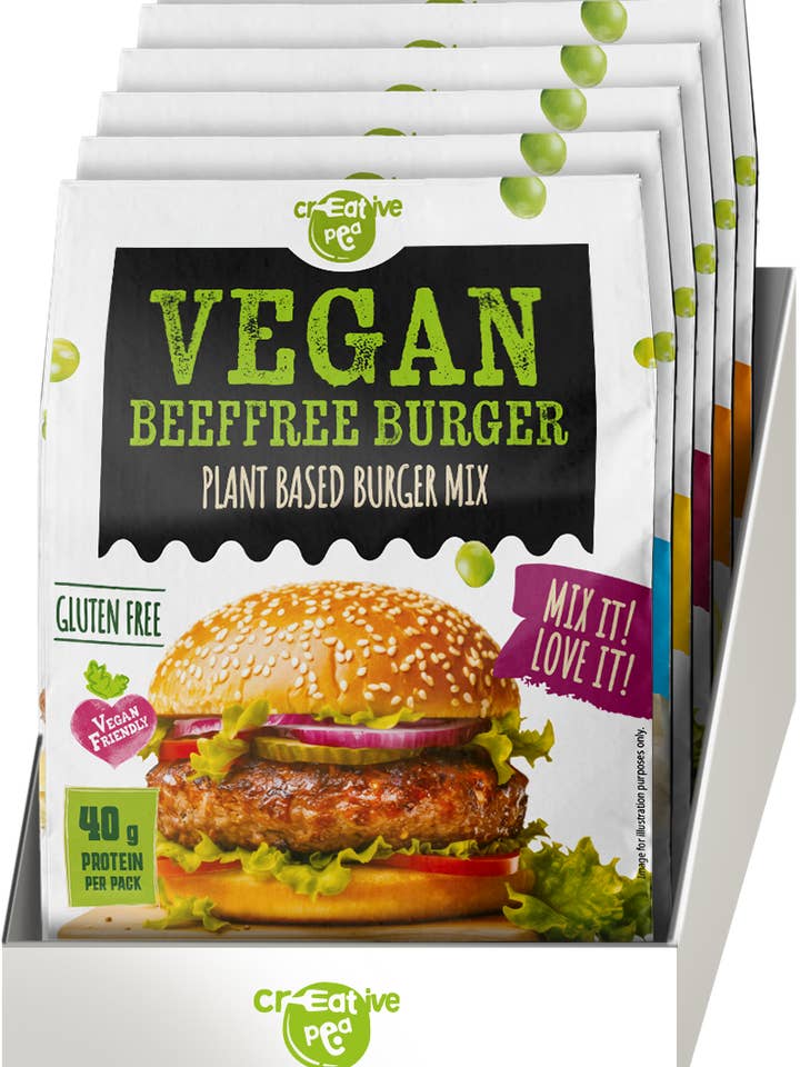 Mélange de Protéines de Pois pour Burger - 1 Présentoir - B2B pour la vente par Creative Pea