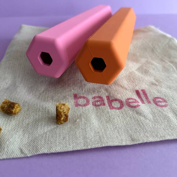 Babelle For Dogs - Wholesale Pet Chew Toy - Dog - The Treat Tube - Pet Enrichment toy - orange14