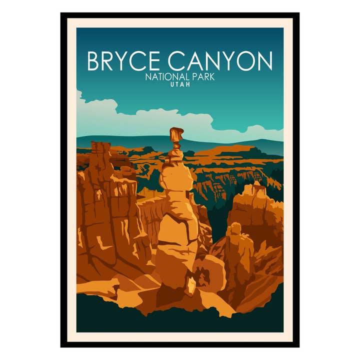 Affiche américaine du parc national de Bryce Canyon pour la vente par Places of Art