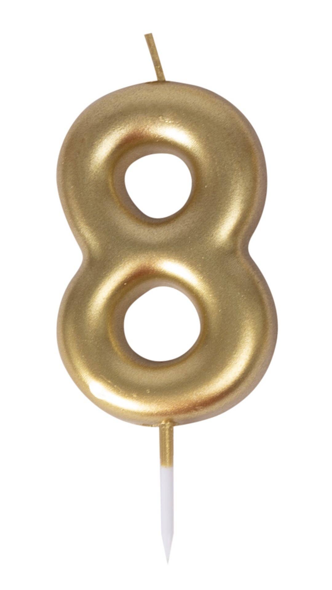 P'tit Clown - Wholesale Cake Candle - Gold Candle - Number 82