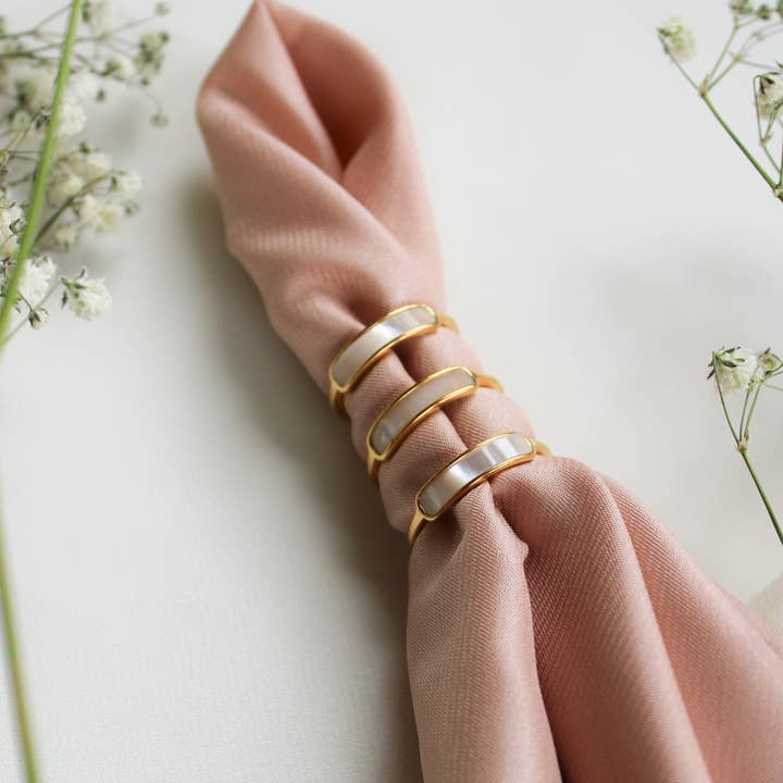 24th & Gold - Vendita all'ingrosso Anello midi/a fascia - Anello in oro a fascia iridescente2