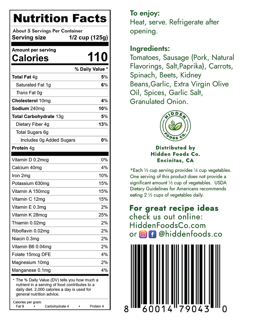 Hidden Foods Co - Wholesale Pasta Sauce - Hidden Foods Sausage and Garlic-Sicilian Inspired Sauce3