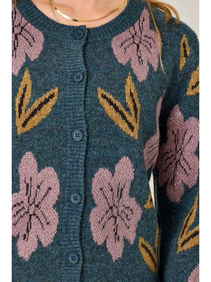 Mystree - Wholesale Cardigan - Women's - 61133 Floral Sweater Cardigan 15