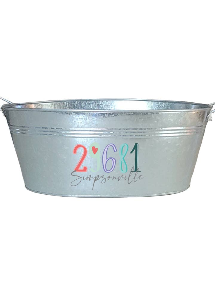 Zip Code Color - Oval Tub for wholesale by Familiar Goods