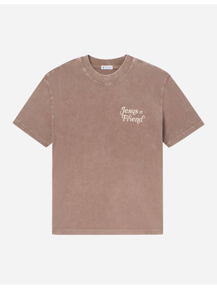 Elevated Faith - Wholesale Screen Printed T-Shirt - Unisex - What a Friend in Jesus Brown Unisex Tee