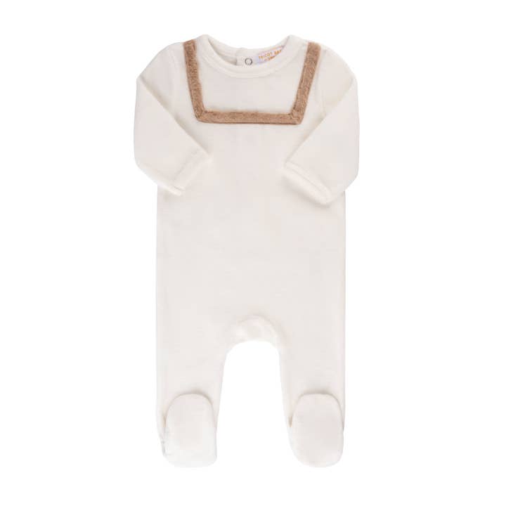 Fur Accent Footie and Hat for wholesale by Tricot Bebe