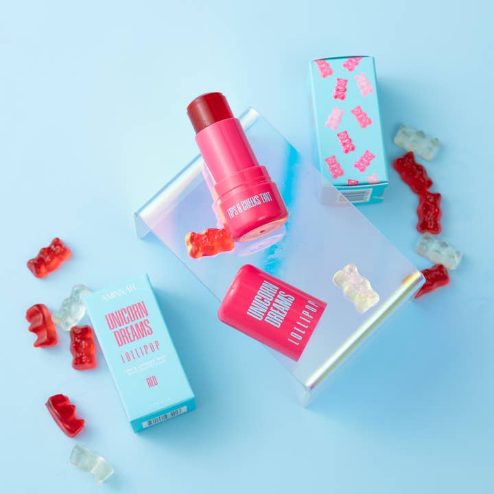 AMINNAH - Wholesale Lip Stain/Dye/Tint - Unicorn Dreams Lollipop - Lips & Cheeks Tint4