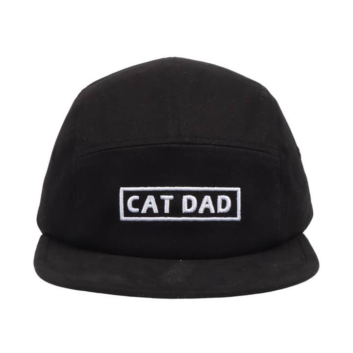 HATPHILE - Vente Casquette à visière plate – homme - Chapeau Hatphile Cat Dad en coton à 5 panneaux — Ludique et confortable0