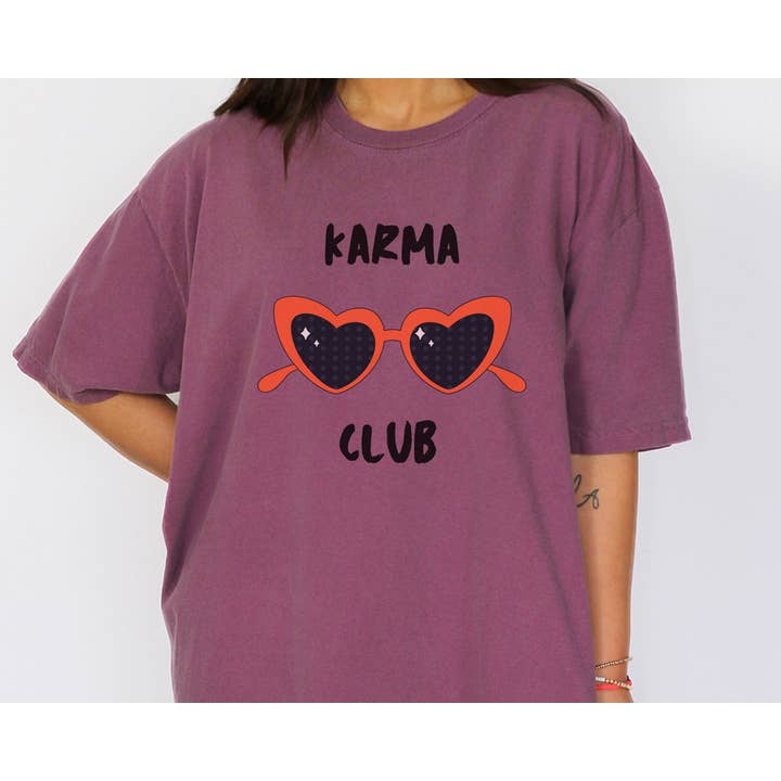 Monday Muse - Wholesale Screen Printed T-Shirt - Women's - Karma Club Taylor Swift & Travis Oversized T-Shirts
