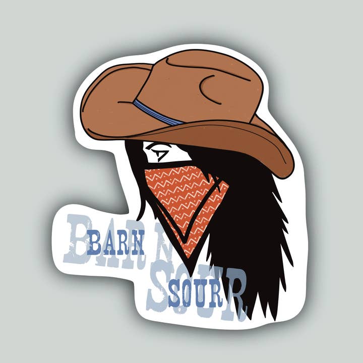 Barn Sour Cowgirl - Sassy Outlaw Sticker for wholesale by Horse Fund Designs