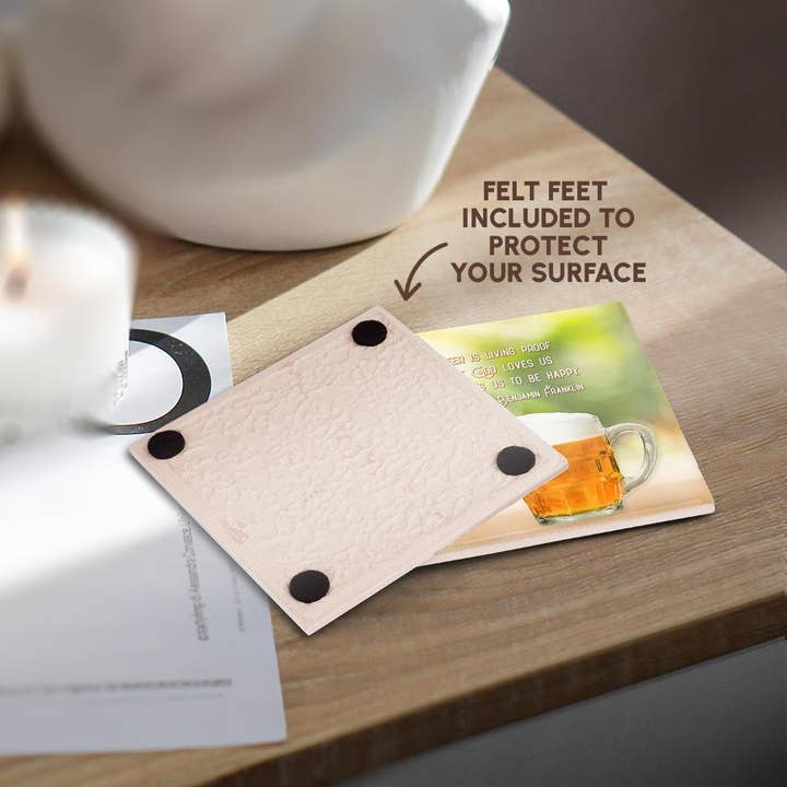 3dRose - Wholesale Coasters - 3dRose, Sunrays, beer mug. Beer is living proof that God loves us. Franklin, Coaster3