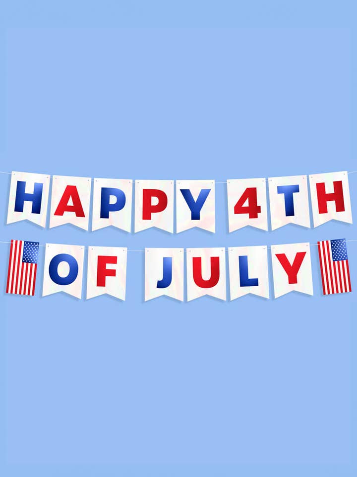 4th of July Banner, Independence Day for wholesale by Petit Fetti