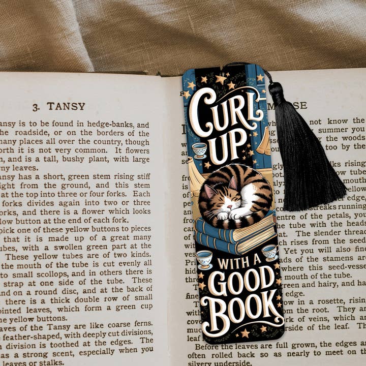 Curl up with a good book Aluminium Bookmark with Tassel for wholesale by simply creative