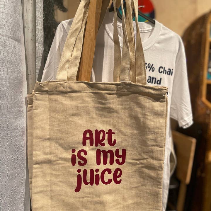 Kunst ist meine Saft-Einkaufstasche für den Großhandel von Desi design and chai