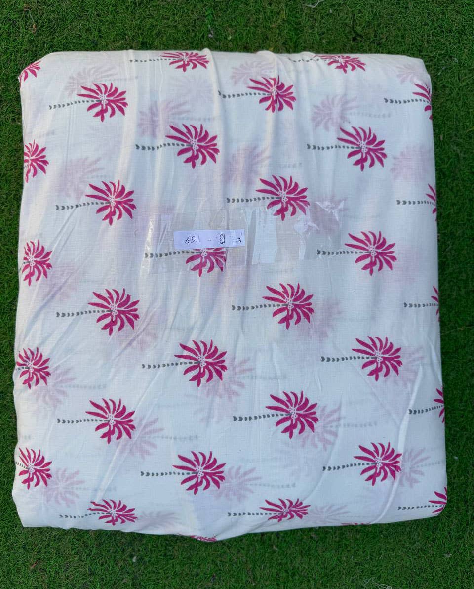 Bhawana Handicrafts - Vendita all'ingrosso Tinte per tessuti - Tessuto per abbigliamento femminile in cotone bianco stampato a blocchi4