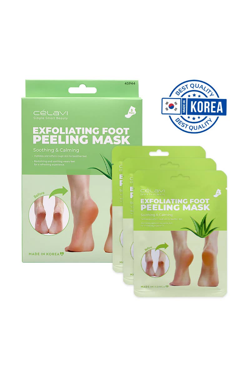 PINEAPPLE Beauty - Wholesale Foot Mask - Celavi 45944 Aloe 3 Pairs Foot Peeling Mask Set - 1 set0