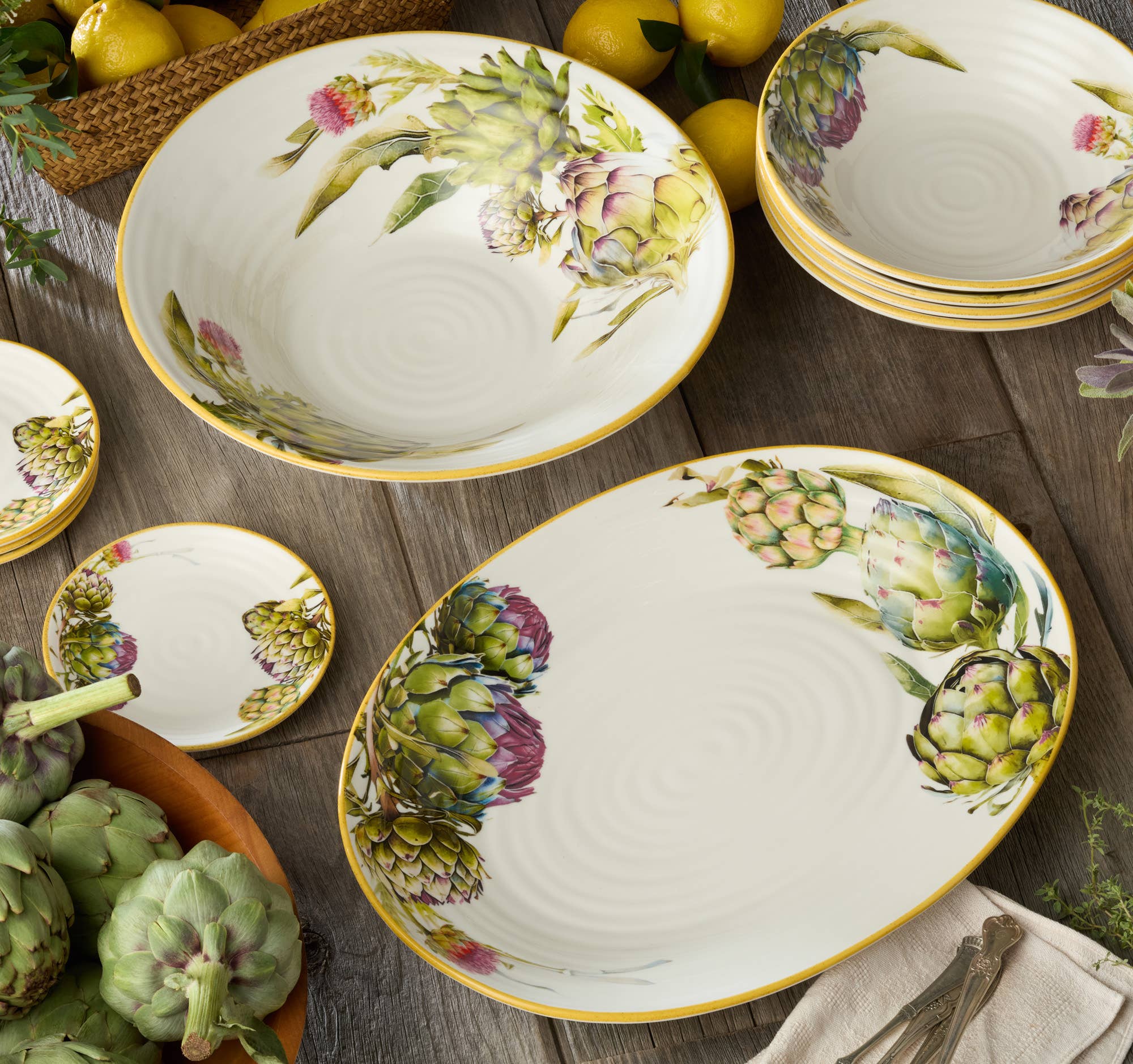 Certified International - Wholesale Appetizer Serveware - Verdura Canape Plates 6in4