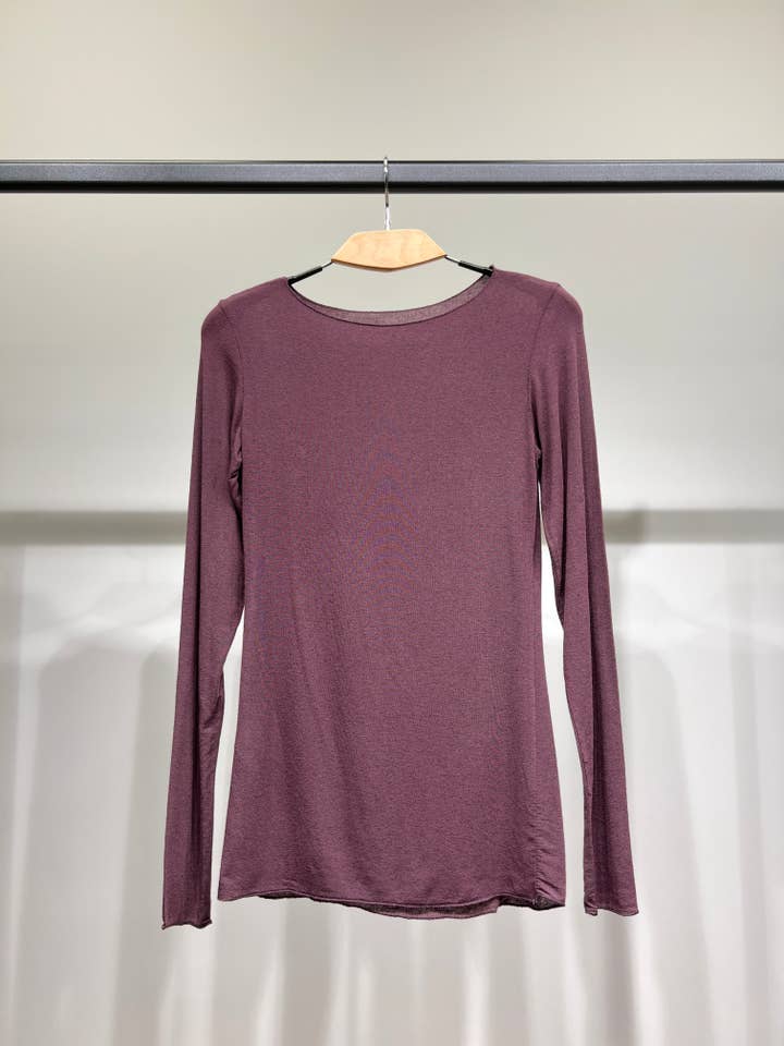 L'Emotion - Wholesale T-Shirt - Women's - Lightweight Long Sleeve Round Neck T-Shirt 15% Cashmere