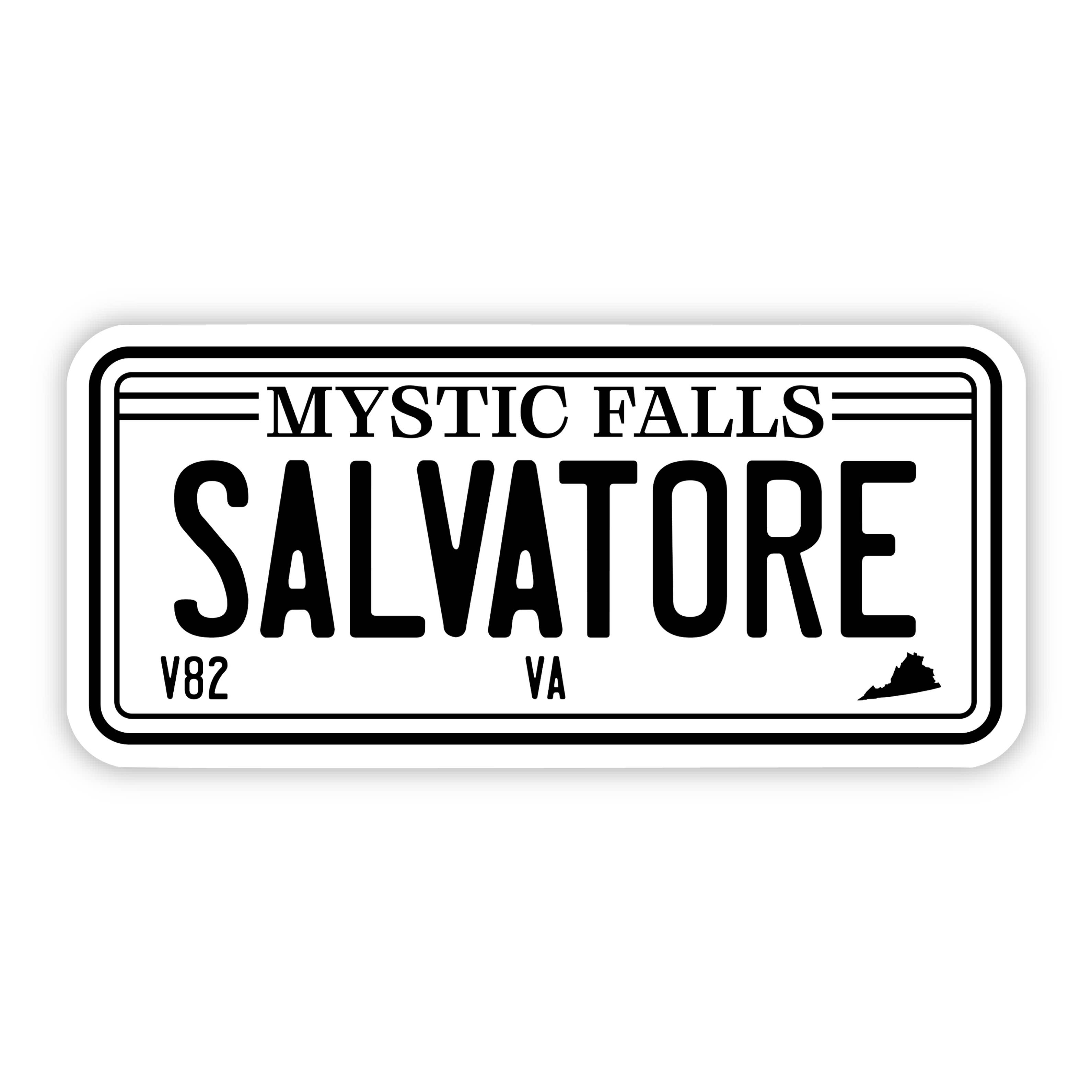 Big Moods - Wholesale Sticker - Salvatore, Mystic Falls License Plate Sticker (5inch)0