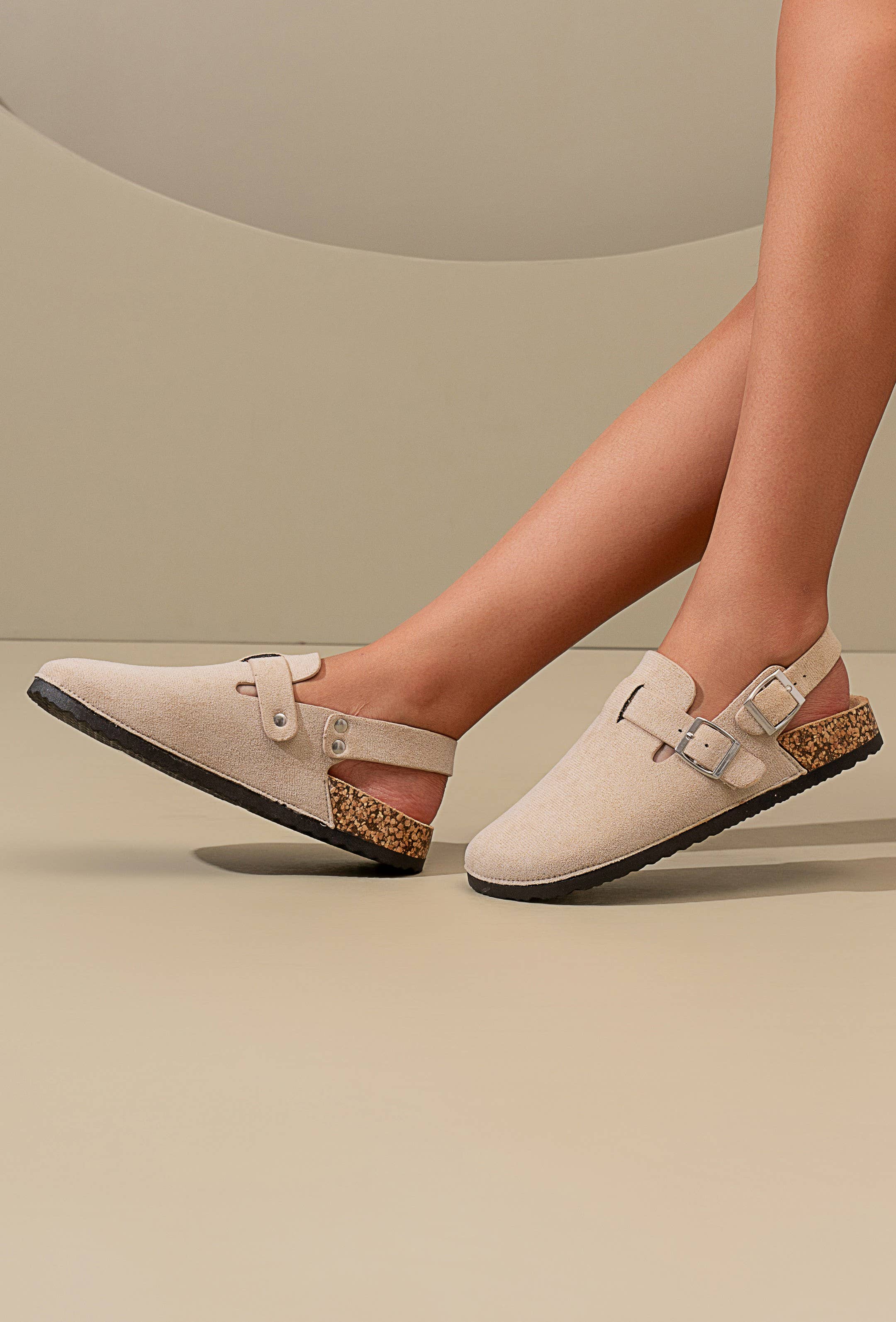 C'M PARIS - Wholesale Sandals - Women's - Back Strap Clog Sandal with Double Buckle 21573